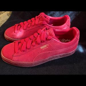 Red Puma Suede
